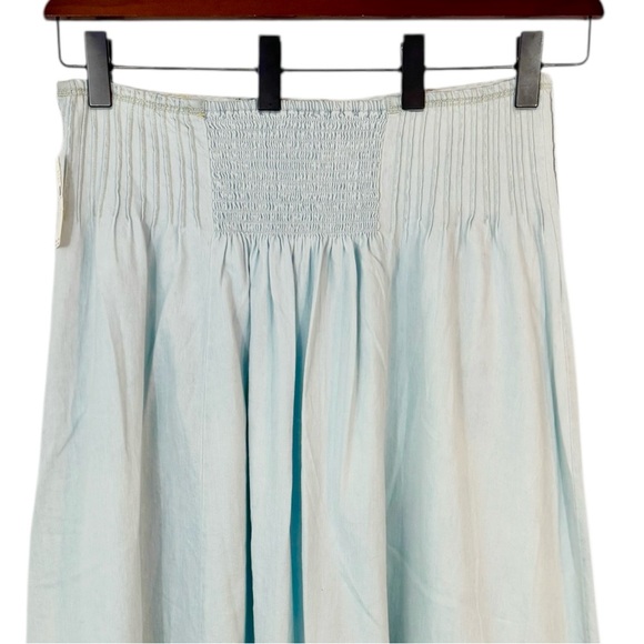 Anthropologie Pilcro Pintuck Basque-Waist Denim Maxi Skirt Large - Picture 9 of 12